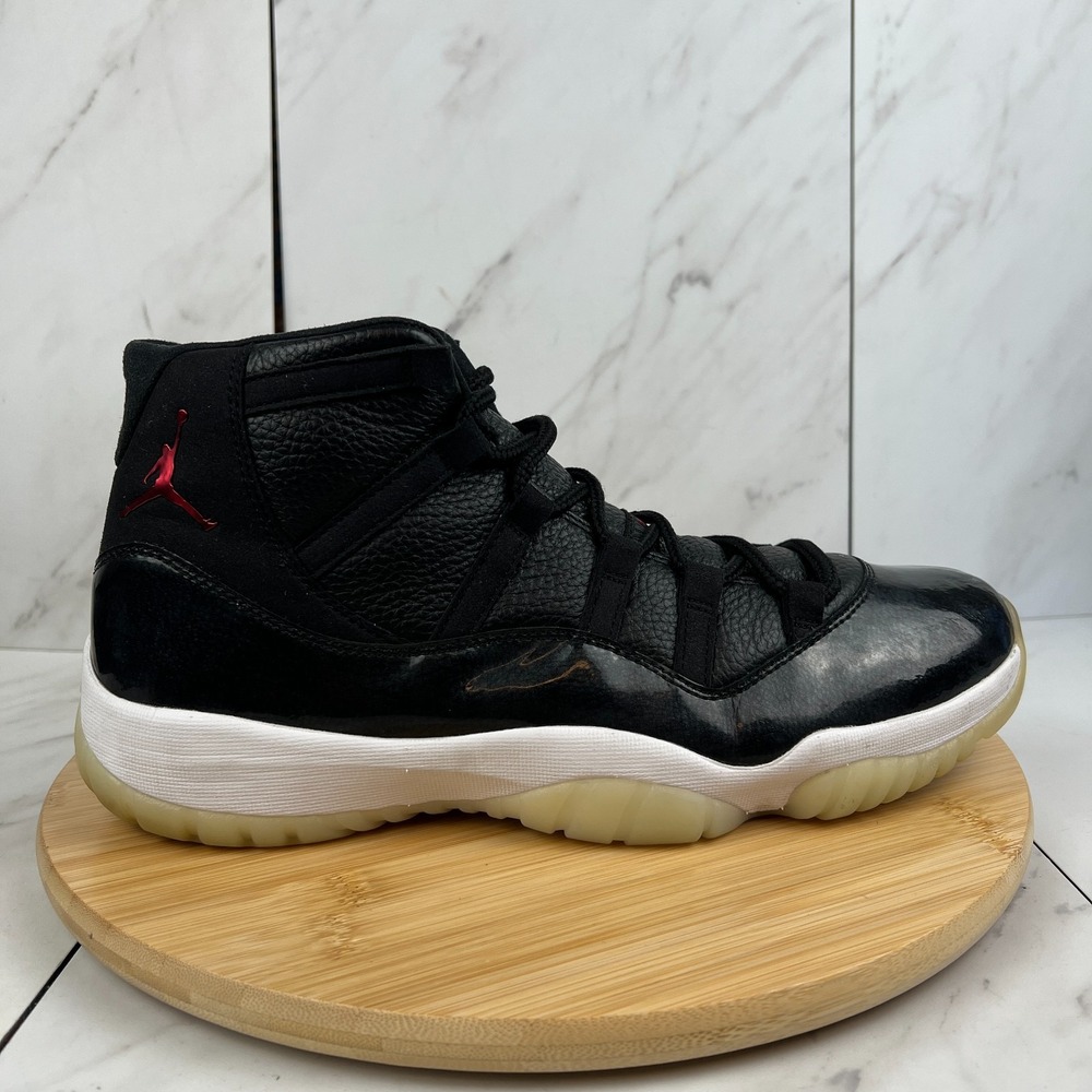 2015 Nike Air Jordan 11 Retro 72-10 Mens Size 12.5 Black Sneakers 378037-002